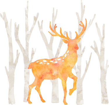 Vinyl teppich tiere im winterstil reh - TenStickers