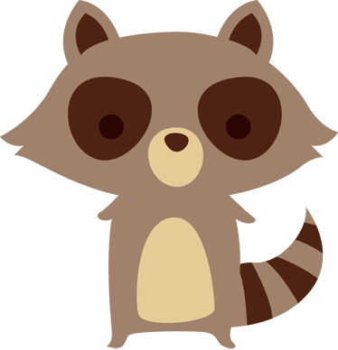 Vinyl teppich tiere waschbär design - TenStickers