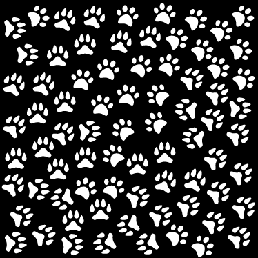 Vinyl teppich tiere in weißen tiermotiven - TenStickers