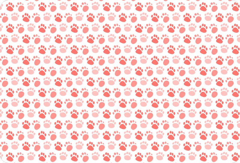 Vinyl teppich tiere mit hundepfotenabdrücken - TenStickers