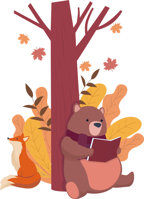 Vinyl teppich tiere baum mit tieren - TenStickers