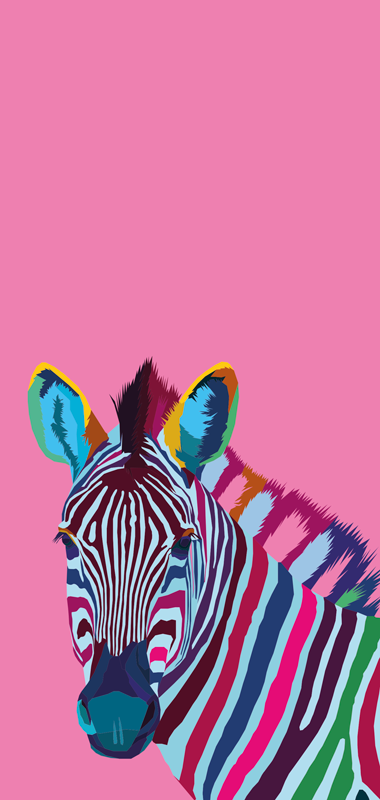 Vinyl teppich tiere zebra pop art iphone - TenStickers