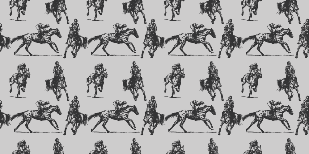 Vinyl teppich tiere graue westernpferde - TenStickers