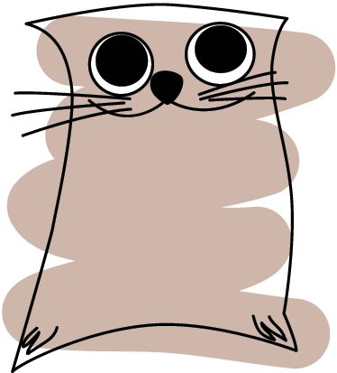 Vinyl teppich tiere mit braunem gemaltem kater - TenStickers