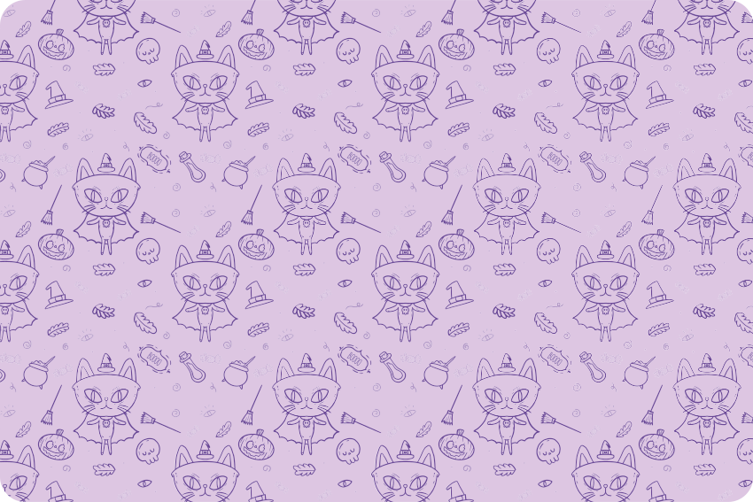 Vinyl teppich tiere hexenkatze cartoon - TenStickers