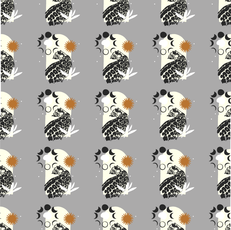 Vinyl teppich tiere schwarzleopard im mondmuster - TenStickers