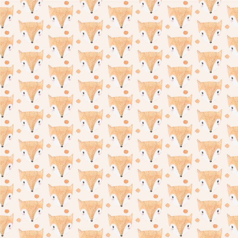 Vinyl teppich tiere mit fuchs-muster - TenStickers