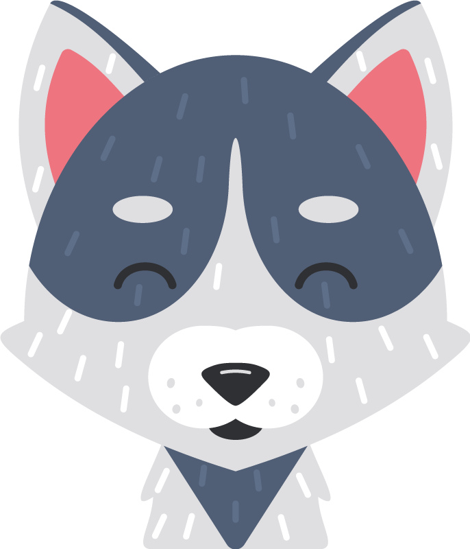 Vinyl teppich tiere mit fröhlichen tiergesichtern - TenStickers