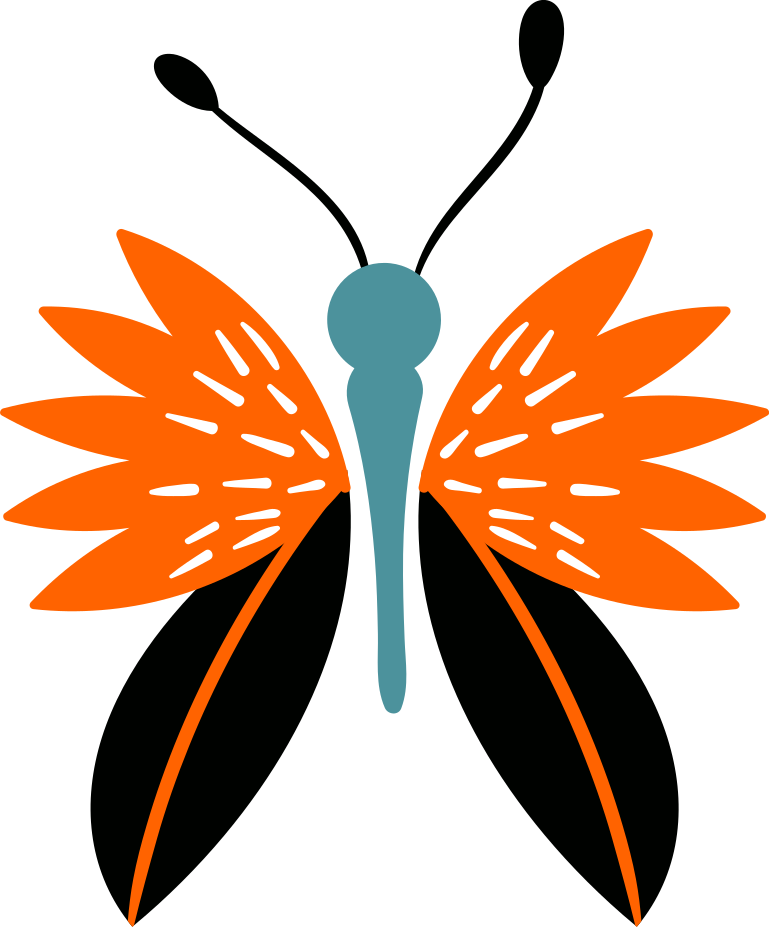 Vinyl teppich tiere bunter schmetterling akzent - TenStickers