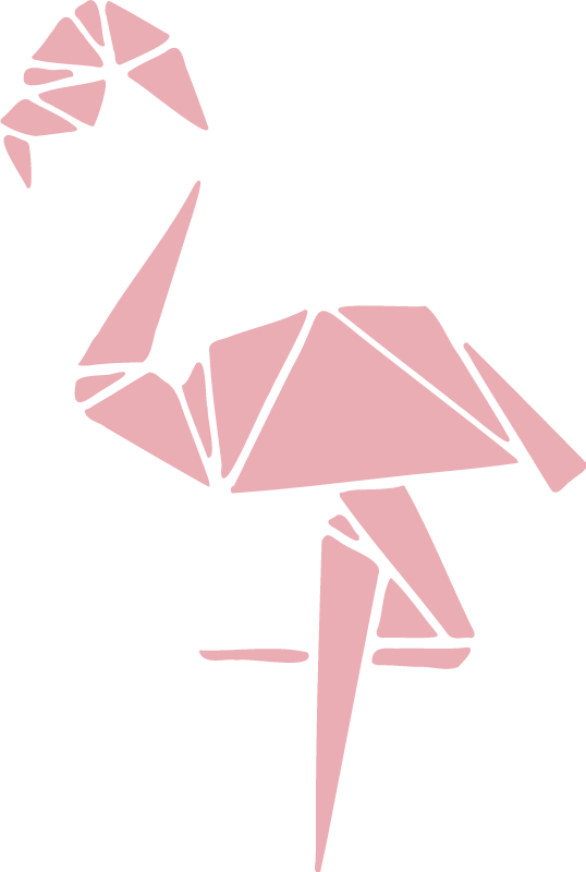 Vinyl teppich tiere im stilvollen flamingo design - TenStickers