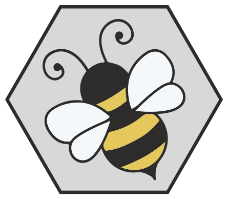 Vinyl teppich tiere im bienen-hexagon design - TenStickers