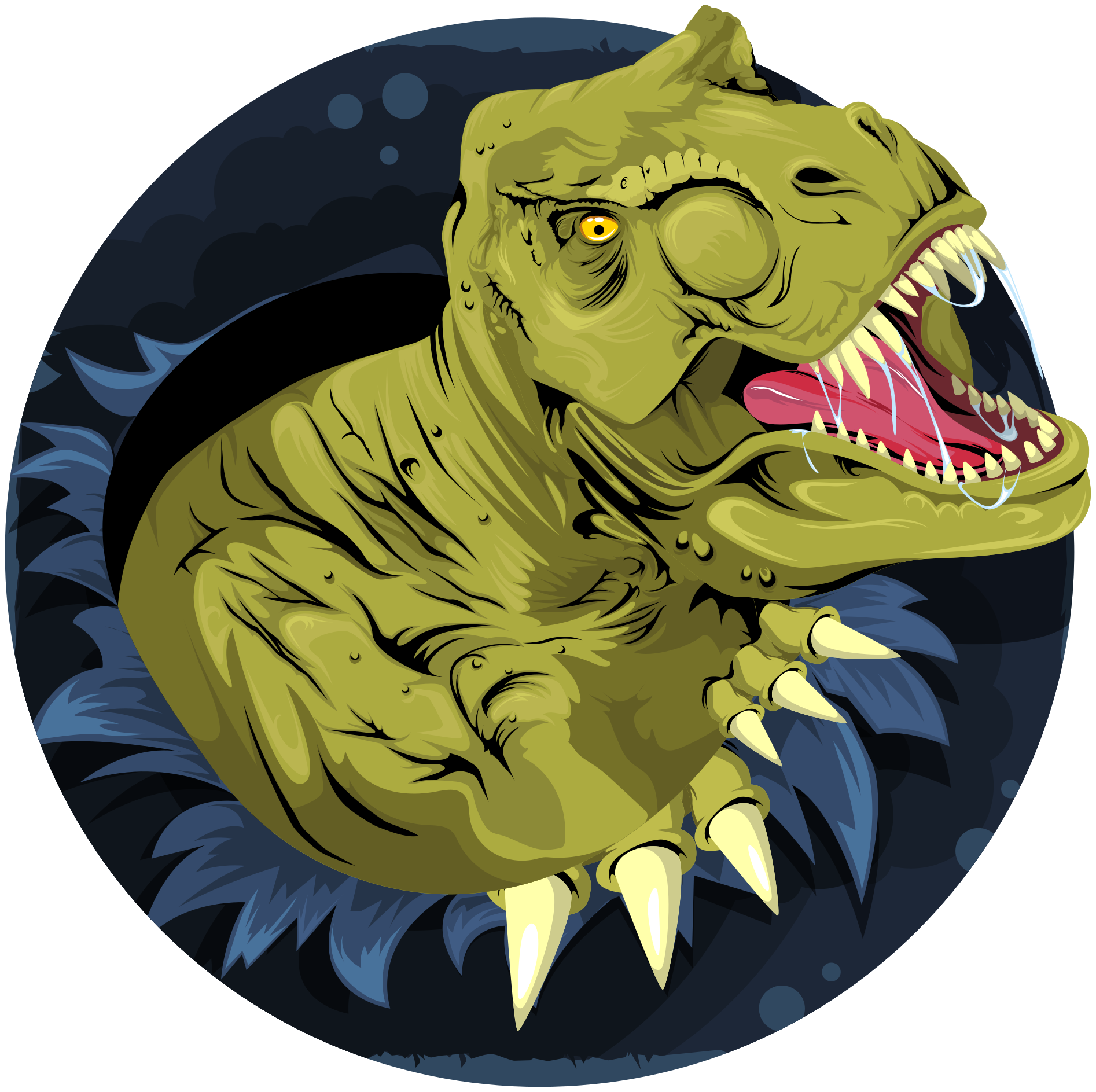 Vinyl teppich tiere tyrannosaurus rex schädel - TenStickers