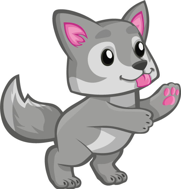 Vinyl teppich tiere mit verspieltem welpenmotiv - TenStickers