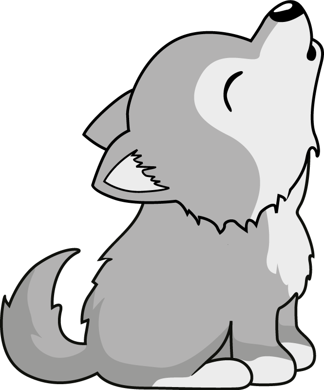 Vinyl teppich tiere mit heulender hundillustration - TenStickers