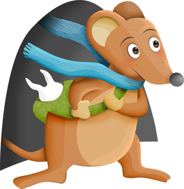 Vinyl teppich tiere mit zahnmaus motiv - TenStickers