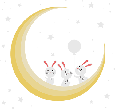 Vinyl teppich tiere hasen für das babyzimmer - TenStickers