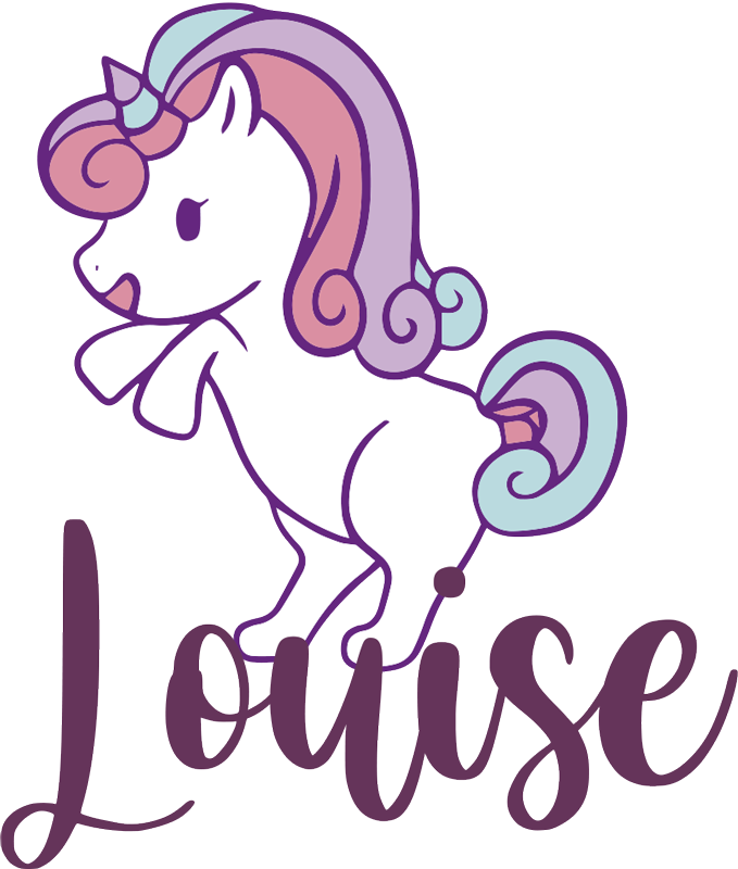 Vinyl teppich tiere lustiges kleines einhorn - TenStickers