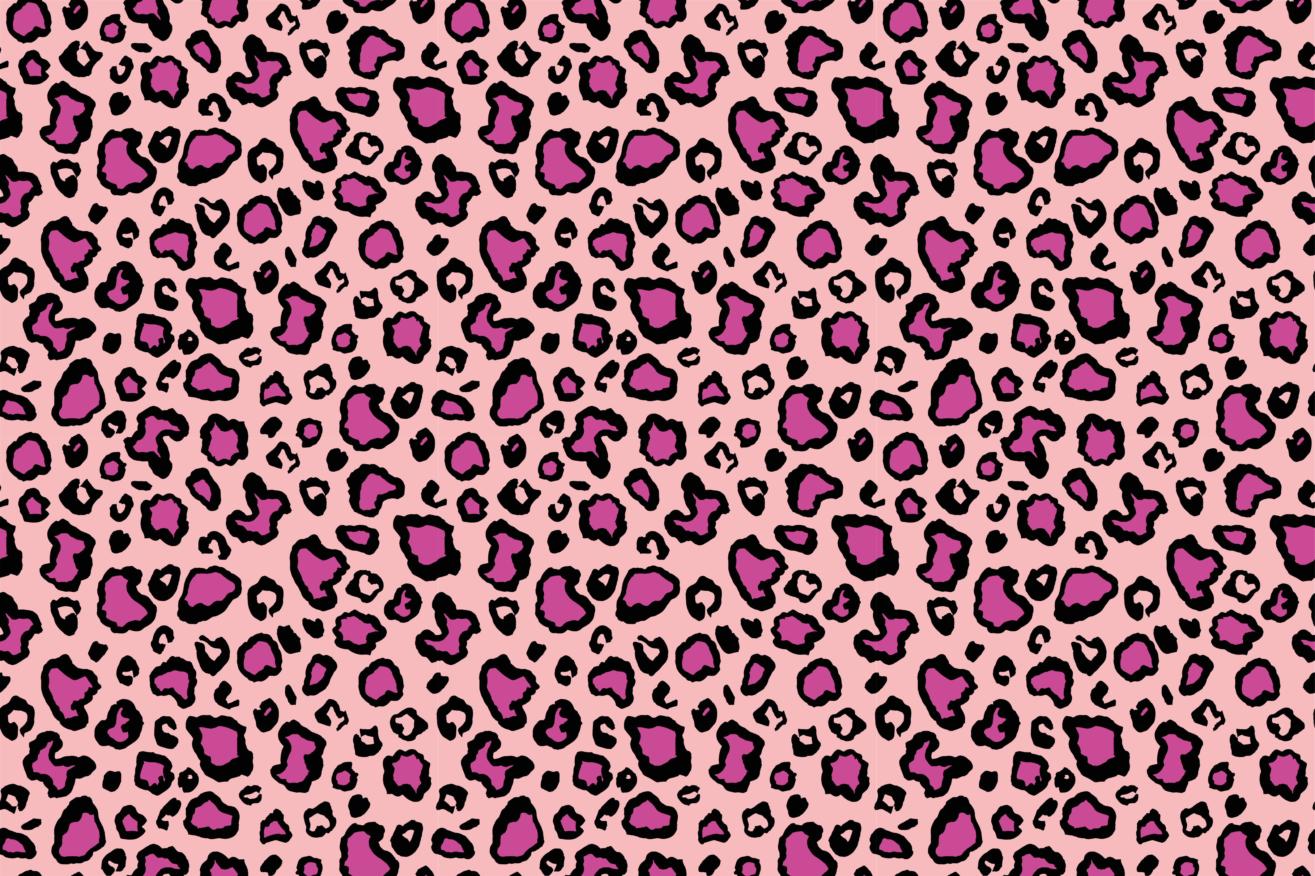 Vinyl teppich tiere in pink und schwarz leopardenmuster - TenStickers