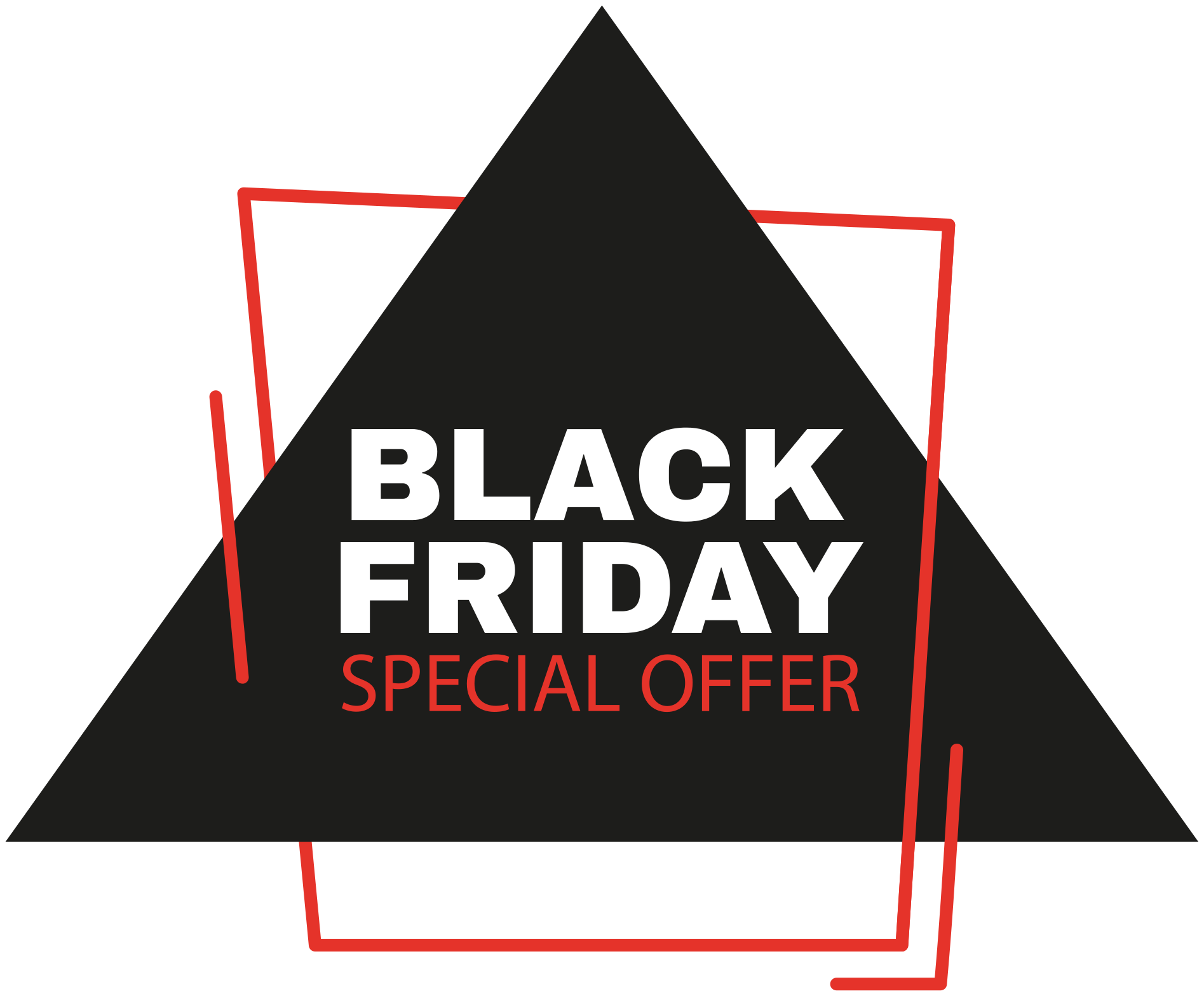 Vinyl teppich black friday schild - TenStickers
