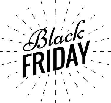 Vinyl teppich black friday mit funkelnder kalligrafie - TenStickers