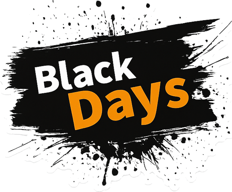 Vinyl teppich black friday schwarz und weiß "schwarze tage" - TenStickers