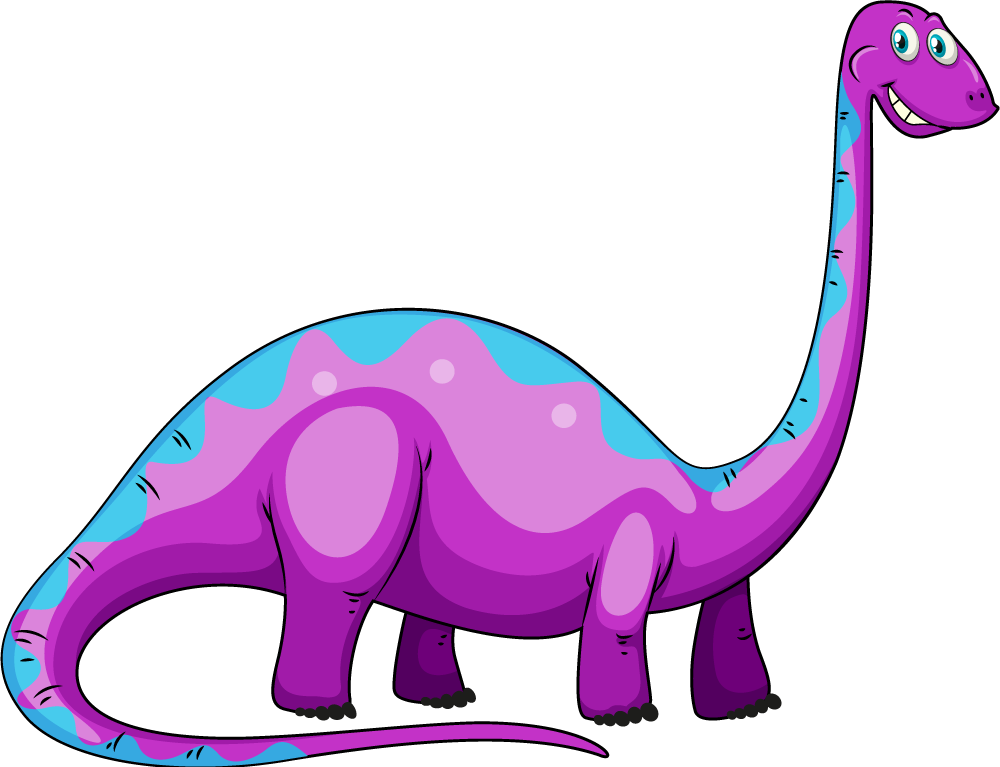 Vinyl teppich tiere verspielter lila dinosaurier - TenStickers