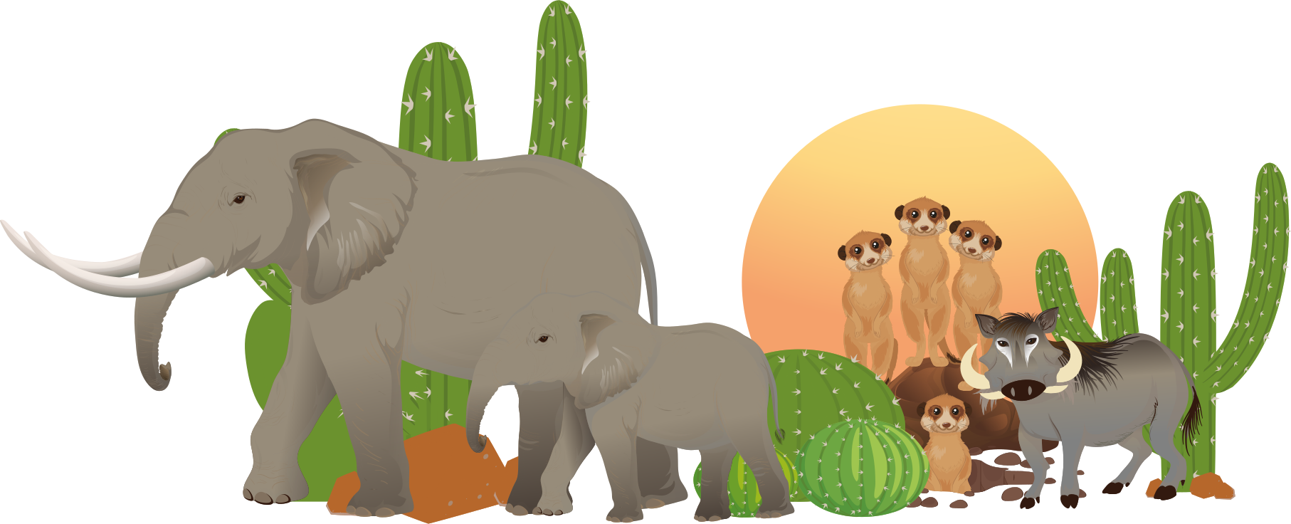 Vinyl teppich tiere safari tierszene - TenStickers