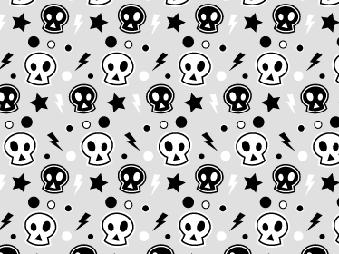 Vinyl teppich halloween mit grauen und weißen totenköpfen - TenStickers