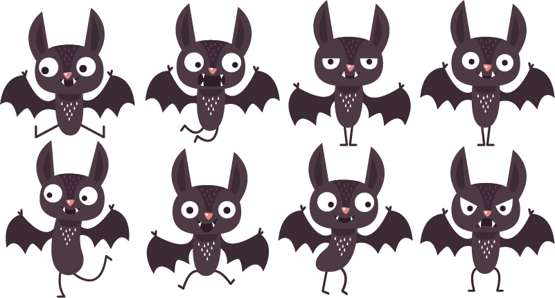 Vinyl teppich halloween fröhliche fledermauspackung - TenStickers