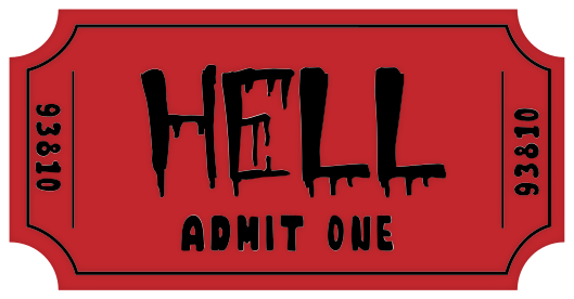 Vinyl teppich halloween eintritt zur hölle - TenStickers