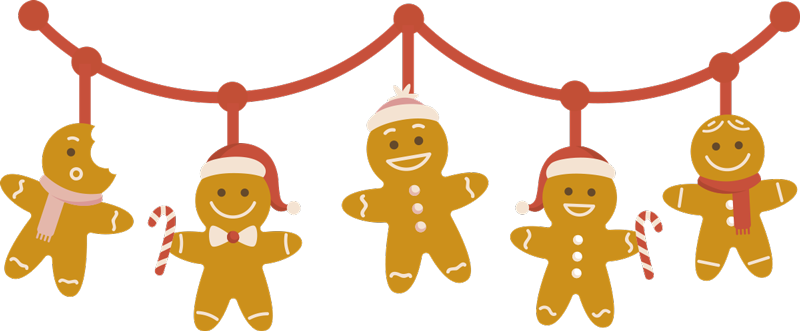 Vinyl teppich weihnachten keksbordüre - TenStickers