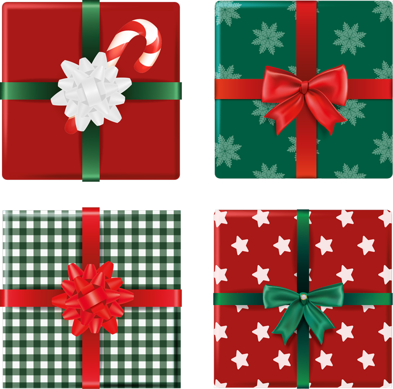 Vinyl teppich weihnachten geschenkboxen packung fliesen - TenStickers
