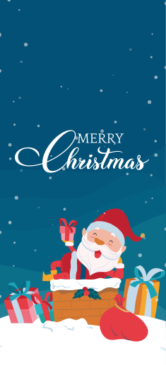 Vinyl teppich weihnachten frohe weihnachten mit santa - TenStickers
