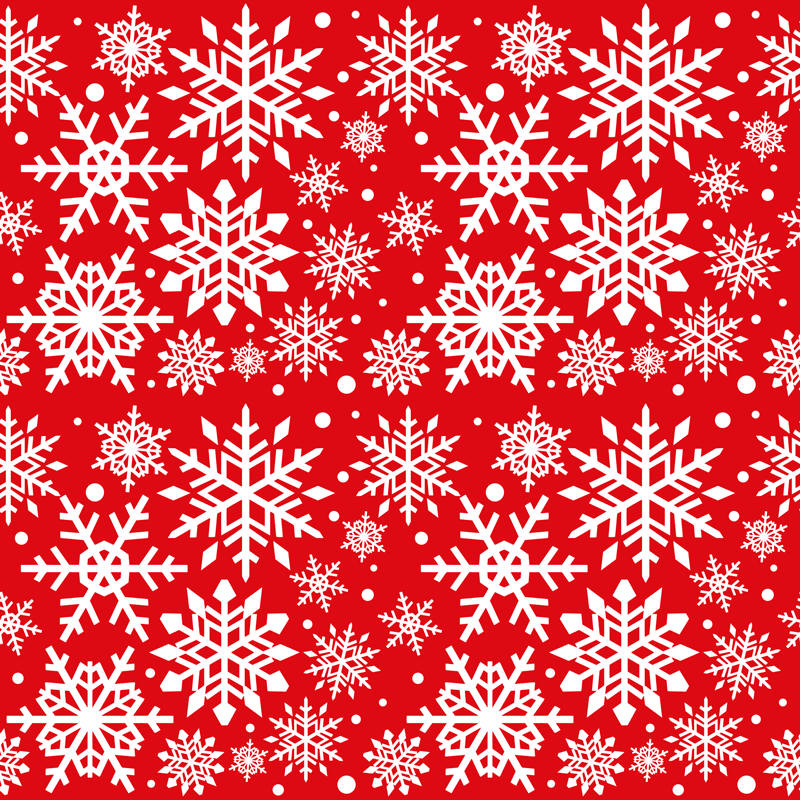 Vinyl teppich weihnachten rote schneeflocken möbel - TenStickers
