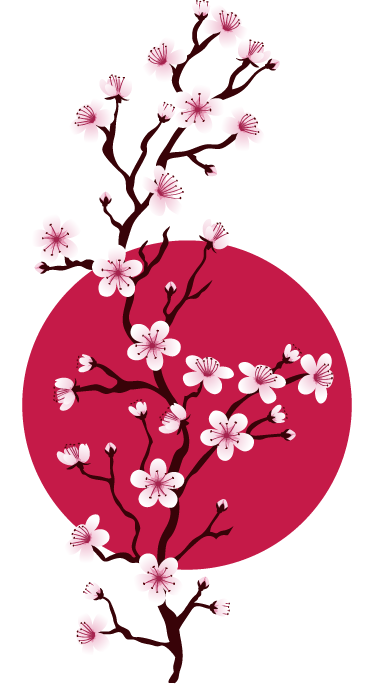 Vinyl teppich blumen kirschbaumzweige - TenStickers