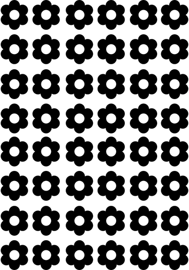 Vinyl teppich blumen mit blumenstickern - TenStickers