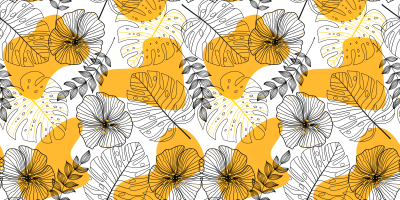 Vinyl teppich blumen im kallax blumen design - TenStickers