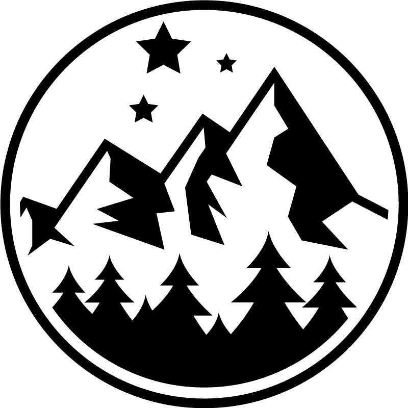 Vinyl teppich blumen bergwald szene - TenStickers