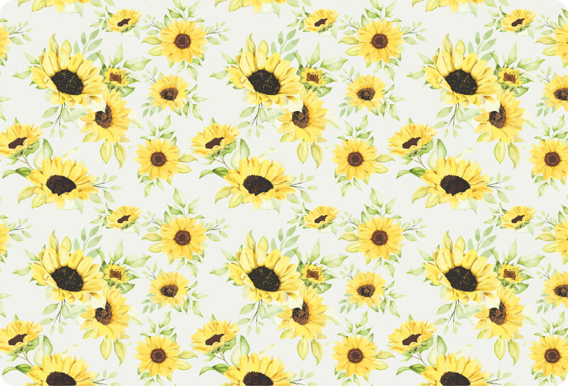 Vinyl teppich blumen mit schönem nahtlosem aquarellmuster - TenStickers