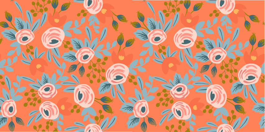 Vinyl teppich blumen aquarellrosen - TenStickers