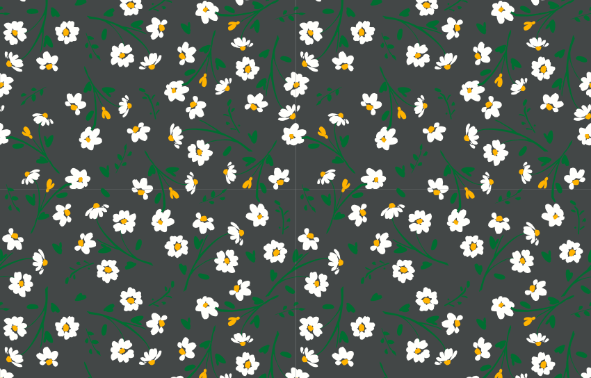 Vinyl teppich blumen gänseblümchen grauer hintergrund - TenStickers