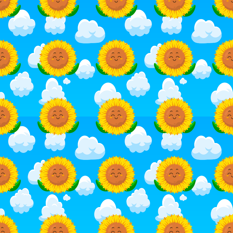 Vinyl teppich blumen lustige gelbe lächelnde blume - TenStickers
