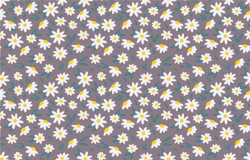 Vinyl teppich blumen mit süßem kleinen gänseblümchenmuster - TenStickers