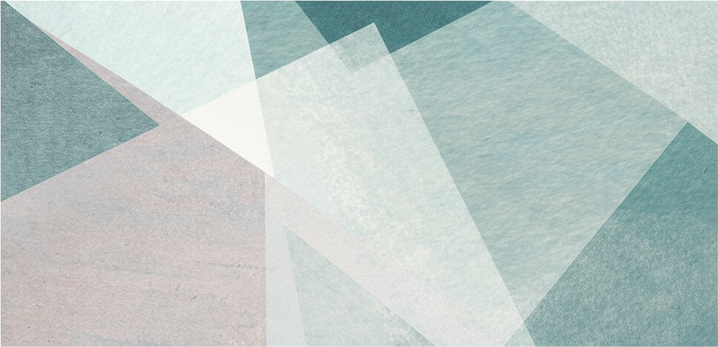 Vinyl teppich geometrisch in teal pastellüberlagerungen - TenStickers