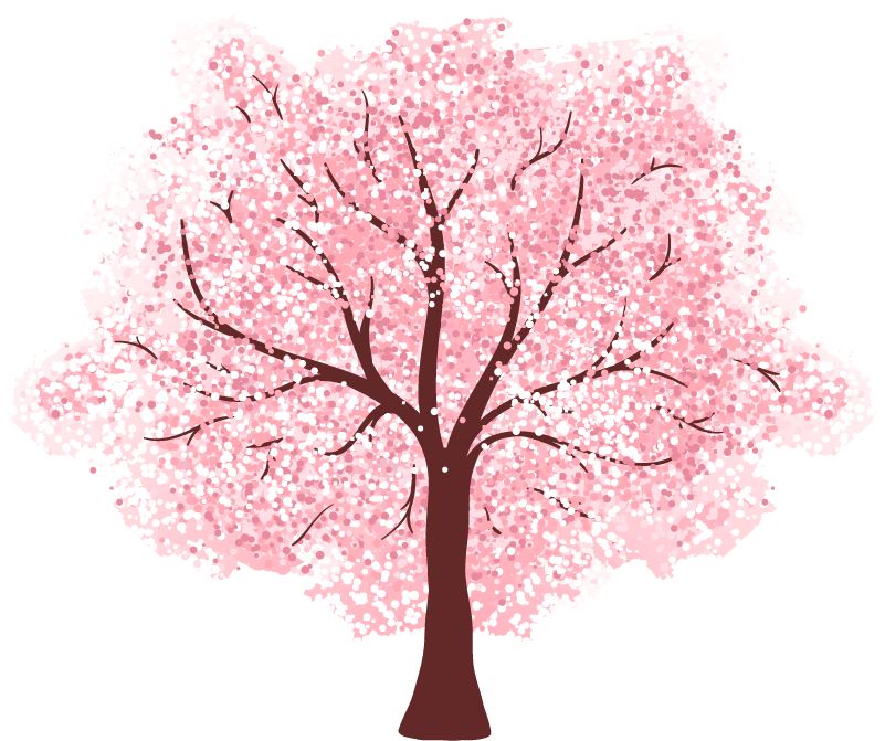 Vinyl teppich blumen kirschbaum in blüte - TenStickers