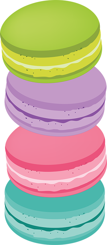 Vinyl teppich küche bunte macarons - TenStickers
