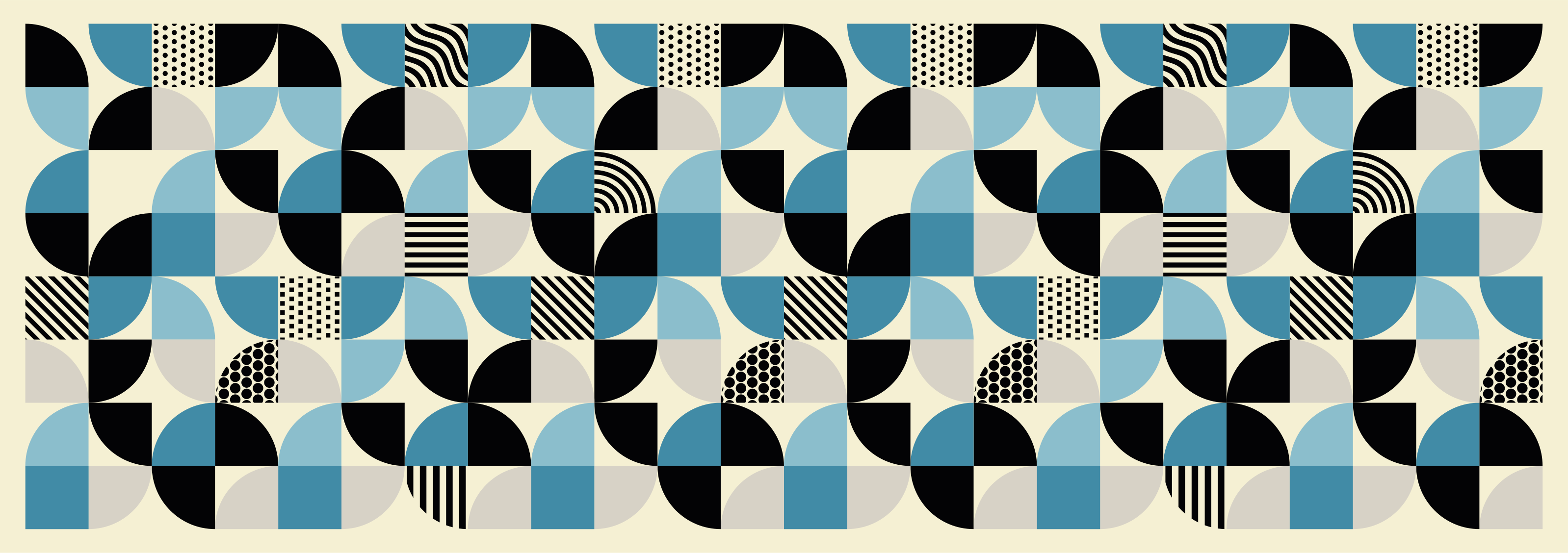 Vinyl teppich esszimmer im retro blauen bauhaus design - TenStickers