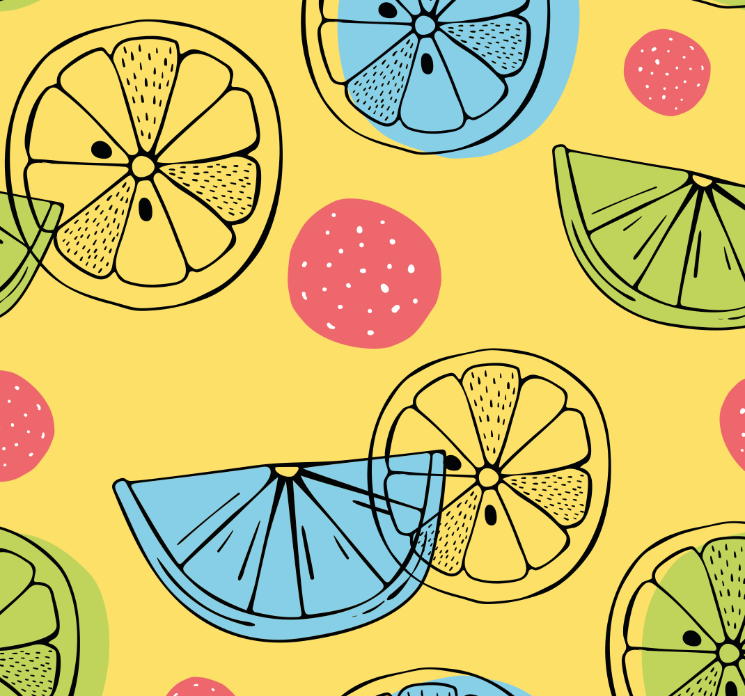 Vinyl teppich küche zitrusfrüchte - TenStickers