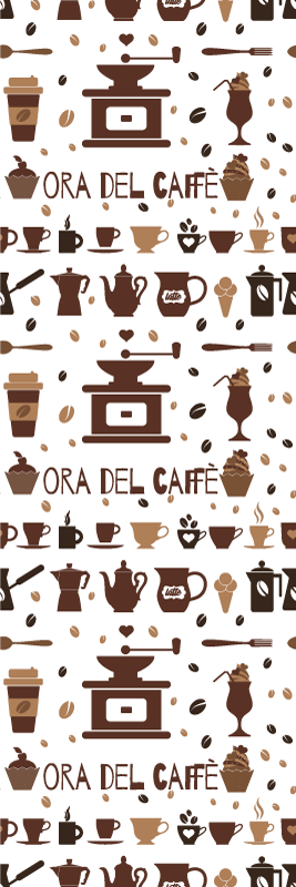 Vinyl teppich küche kaffeepause - TenStickers