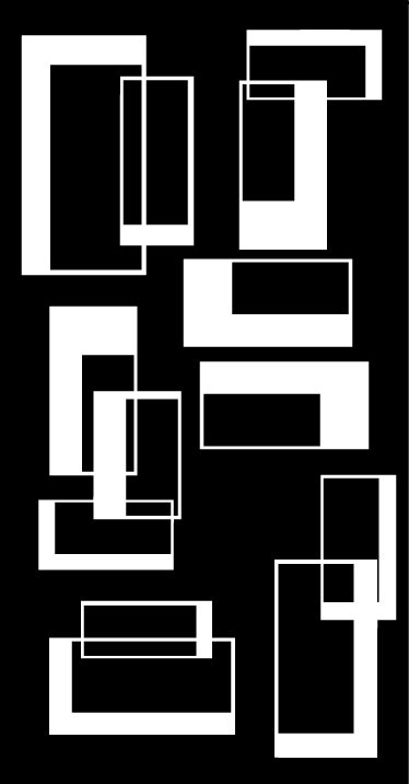 Vinyl teppich bad minimalistische rechtecke - TenStickers